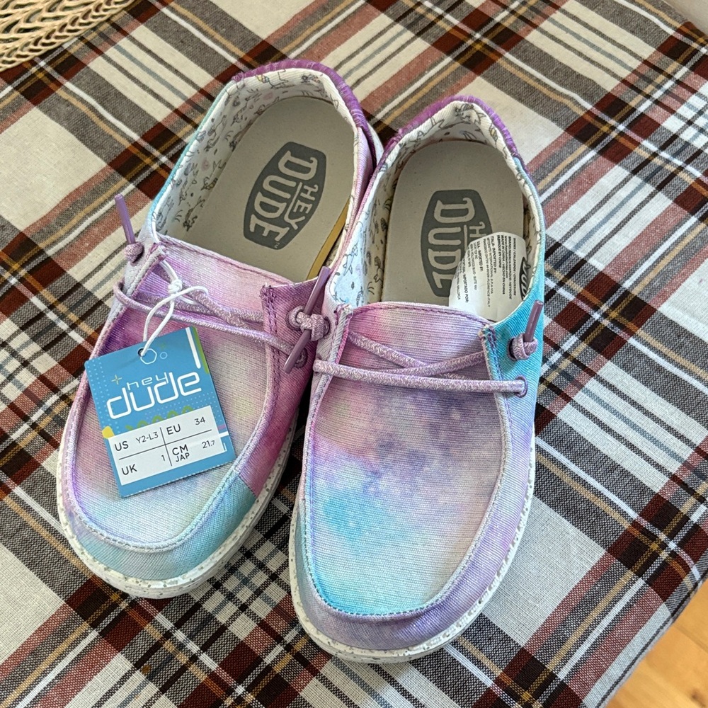 Hey Dude Kids Pastel Tie-Dye Sneakers
